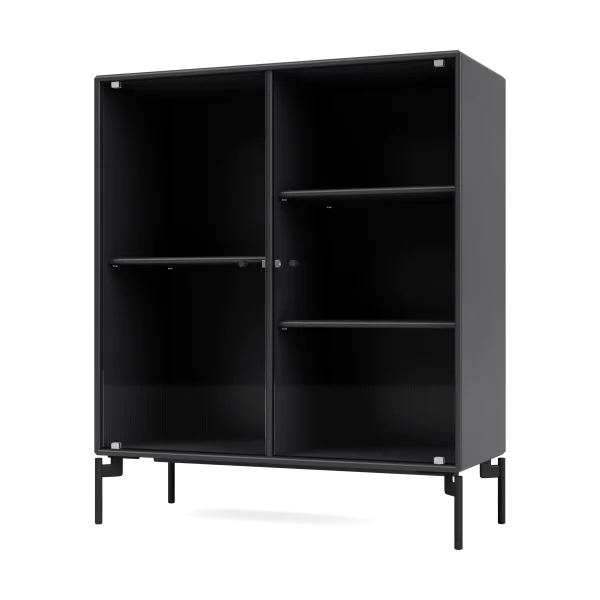 Montana Vitrine Ripple II 69,6x82,2x30 cm Anthracite - pieds Black