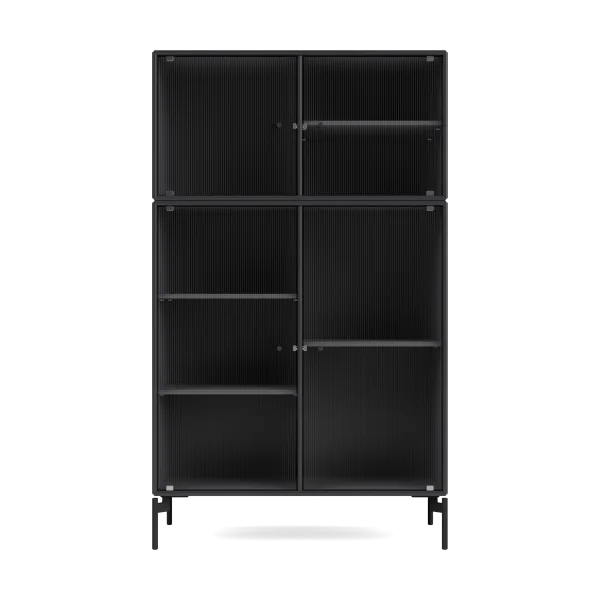 Montana Vitrine Ripple III 69,6x117,6x38 cm Anthracite-pieds Black