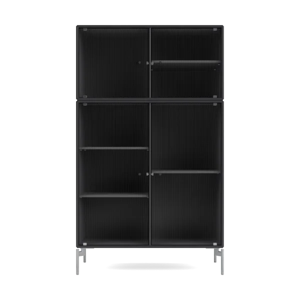 Montana Vitrine Ripple III 69,6x117,6x38 cm Anthracite-pieds Chrome