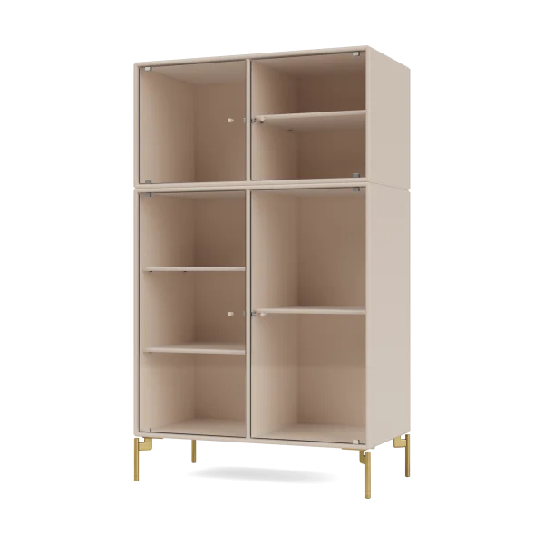 Montana Vitrine Ripple III 69,6x117,6x38 cm Clay-pieds Brass