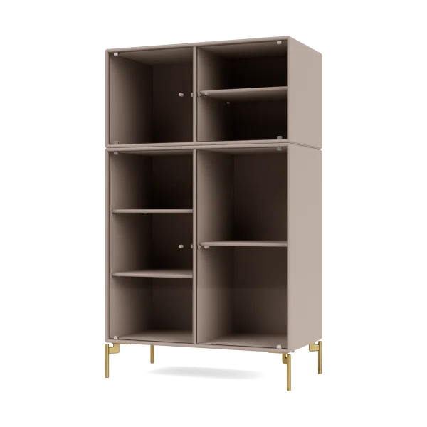 Montana Vitrine Ripple III 69,6x117,6x38 cm Mushroom-pieds Brass