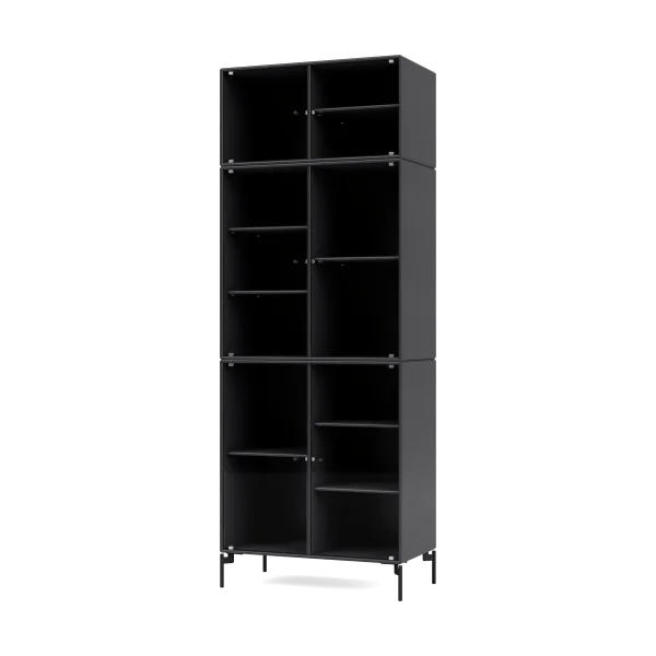 Montana Vitrine Ripple IV 69,6x187,2x38 cm Anthracite-pieds Black