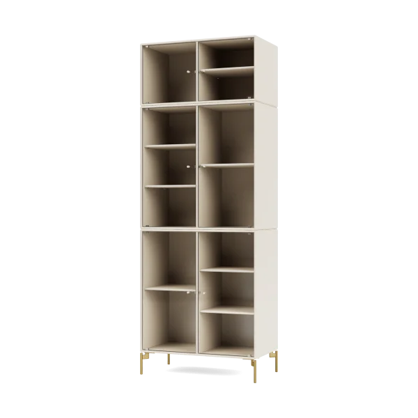 Montana Vitrine Ripple IV 69,6x187,2x38 cm Oat-pieds Brass