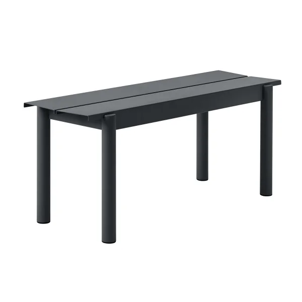 Muuto Banc Linear steel bench 110x34 cm Black