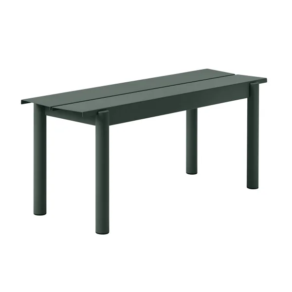 Muuto Banc Linear steel bench 110x34 cm Dark green
