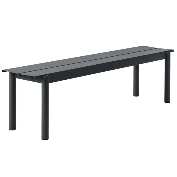 Muuto Banc Linear steel bench 170x34 cm Black