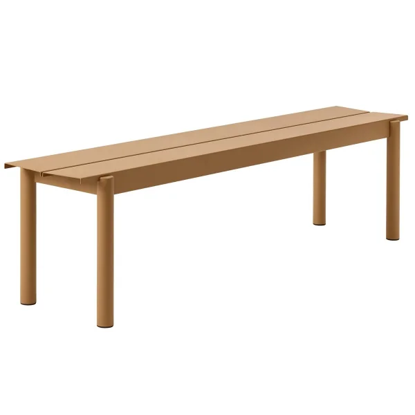Muuto Banc Linear steel bench 170x34 cm Burnt orange