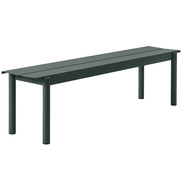 Muuto Banc Linear steel bench 170x34 cm Dark green