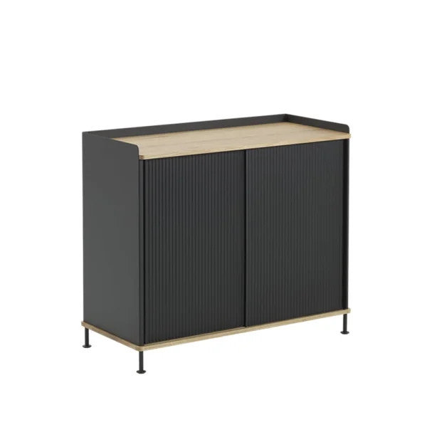 Muuto Buffet Enfold Tall Black-Oak-Metal