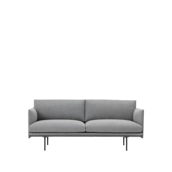 Muuto Canapé Outline 2 places Fiord 151 grey-Black