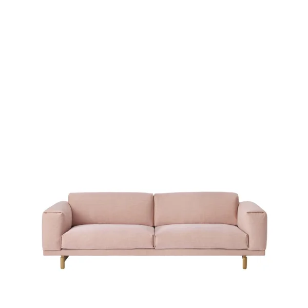 Muuto Canapé Rest Canapé 3 places tissu steelcut trio 515 rose, pieds en chêne
​