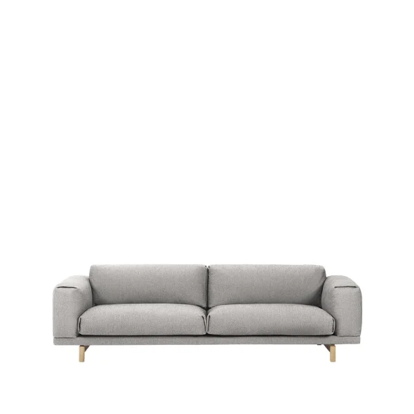 Muuto Canapé Rest Canapé 3 places vancouver 14 light grey, pieds en chêne