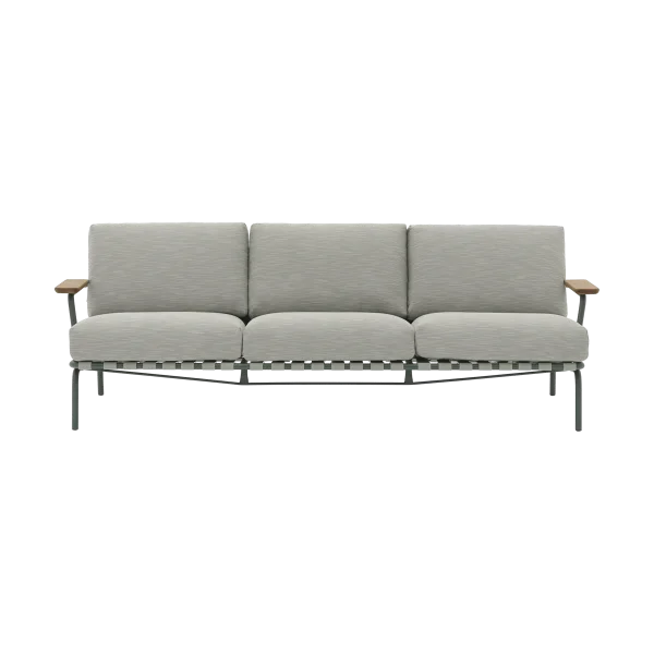 Muuto Canapé Settle 3 places Ribbed Weave 2 Dark green
