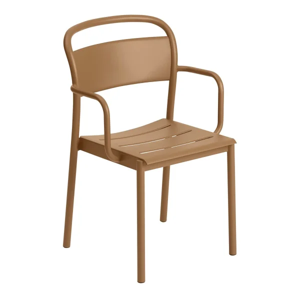 Muuto Chaise à accoudoirs Linear steel armchair Burnt orange