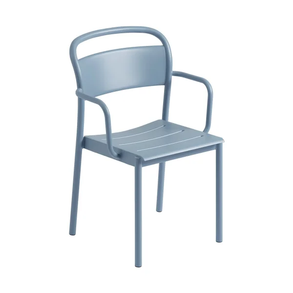 Muuto Chaise à accoudoirs Linear steel armchair Pale blue