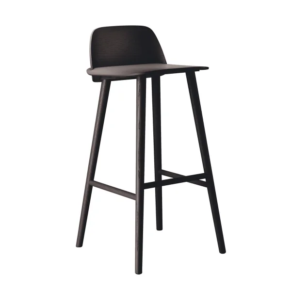 Muuto Chaise de bar Nerd 75 cm noir