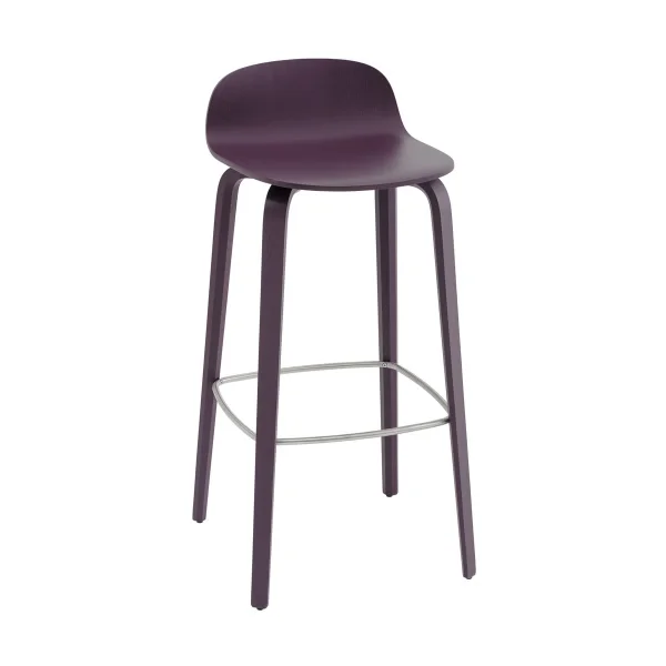 Muuto Chaise de bar Visu 75 cm Dark plum