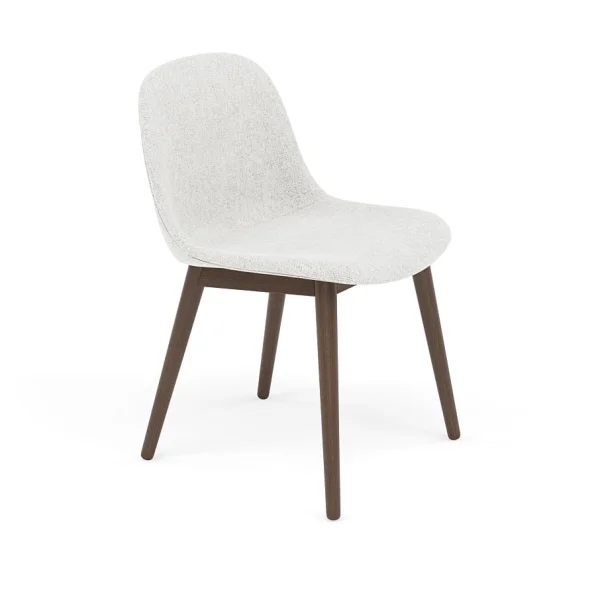 Muuto Chaise Fiber Side Chair avec pieds en bois Hallingdal nº 110-stained dark brown