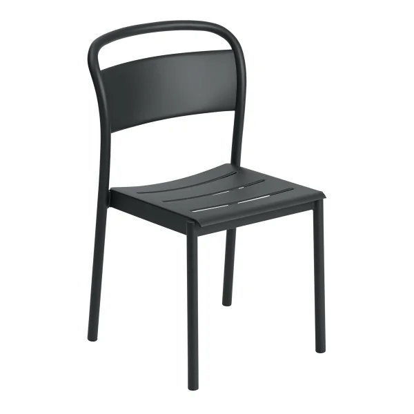 Muuto Chaise Linear steel side chair Black