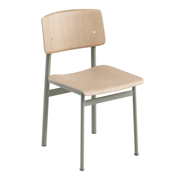 Muuto Chaise Loft Chair dusty green-chêne