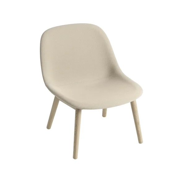 Muuto Chaise Lounge Fiber avec pieds en chêne Steelcut trio 236