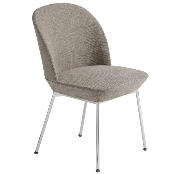 Muuto Chaise Oslo pieds chromés ocean 32