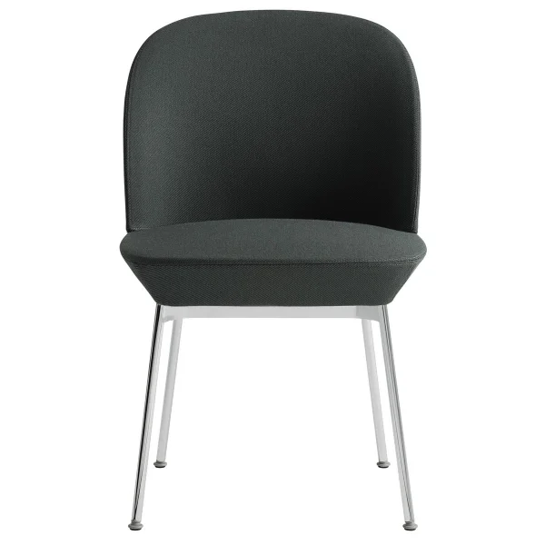 Muuto Chaise Oslo pieds chromés twill weave 990