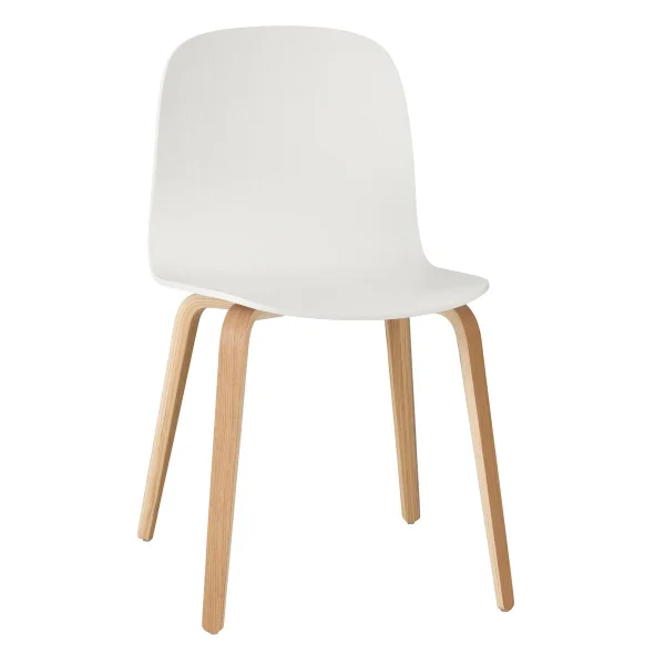 Muuto Chaise Visu Chair base en bois blanc-chêne