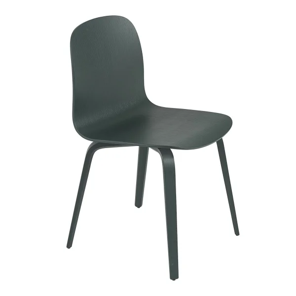 Muuto Chaise Visu Chair base en bois Dark green