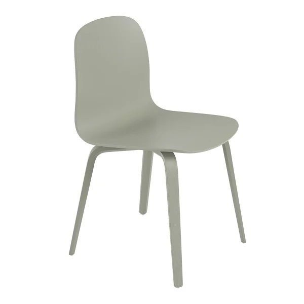 Muuto Chaise Visu Chair base en bois Dusty green