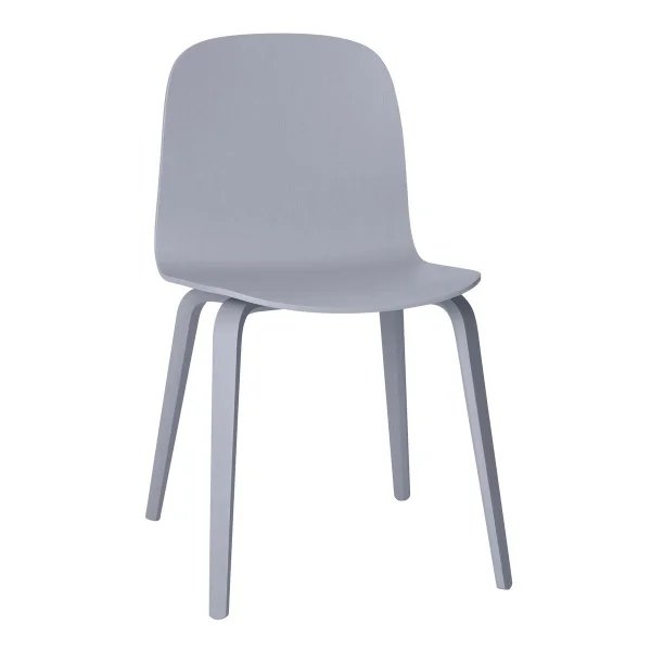 Muuto Chaise Visu Chair base en bois gris