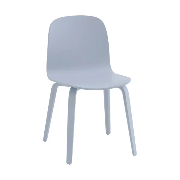 Muuto Chaise Visu Chair base en bois Light blue