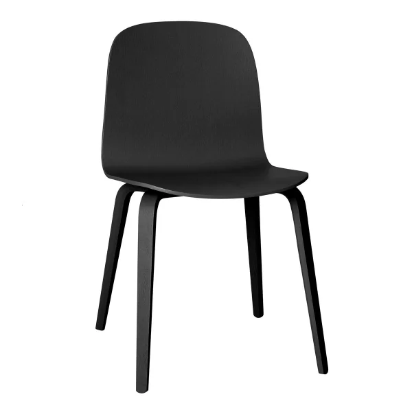 Muuto Chaise Visu Chair base en bois noir