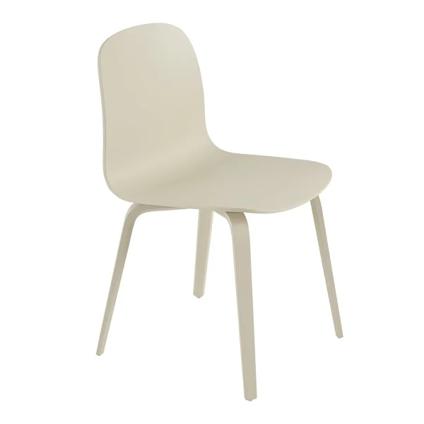 Muuto Chaise Visu Chair base en bois Sable