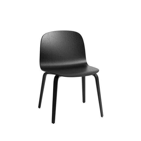 Muuto Chaise Visu Wide Black-Black wood