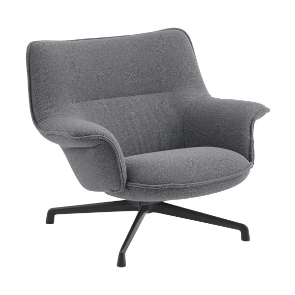 Muuto Fauteuil bas Doze base pivotante Ocean 80-anthracite black