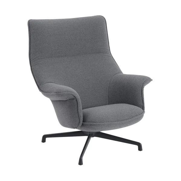 Muuto Fauteuil Doze swivel base Ocean 80-anthracite black