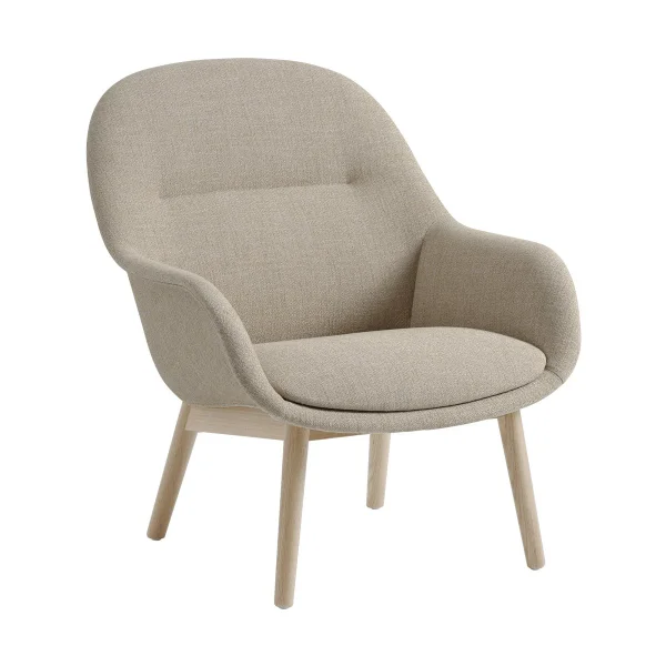 Muuto Fauteuil Fiber Lounge avec pieds en chêne Ecriture 240-grey