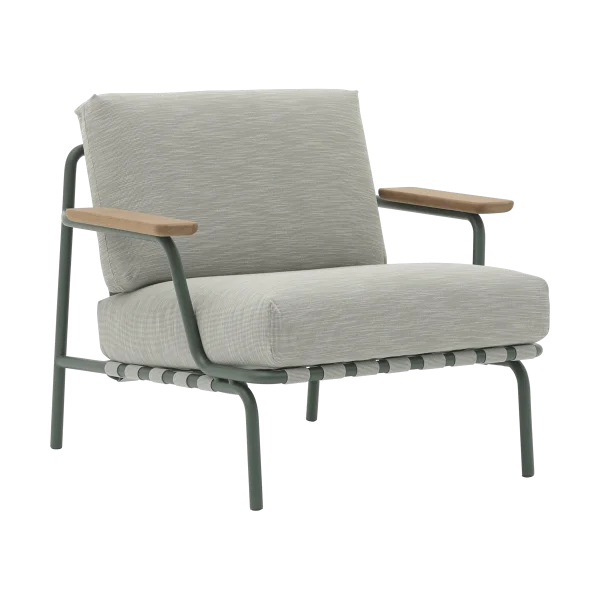 Muuto Fauteuil lounge Settle Lounge Chair Ribbed Weave 2 Dark green
