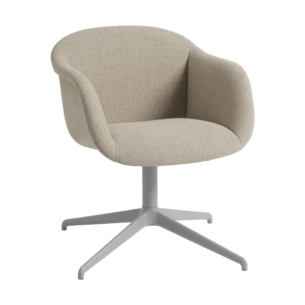 Muuto Fiber Soft Armchair base pivotante Ecriture 240/Grey