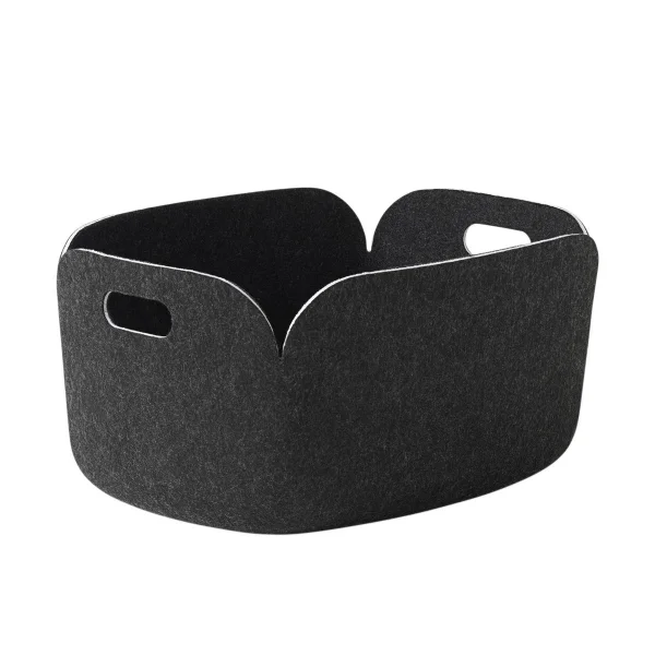 Muuto Panier de rangement Restore black melange (noir)