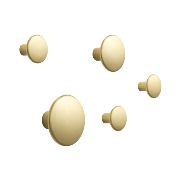 Muuto Patère The Dots métal lot de 5 laiton