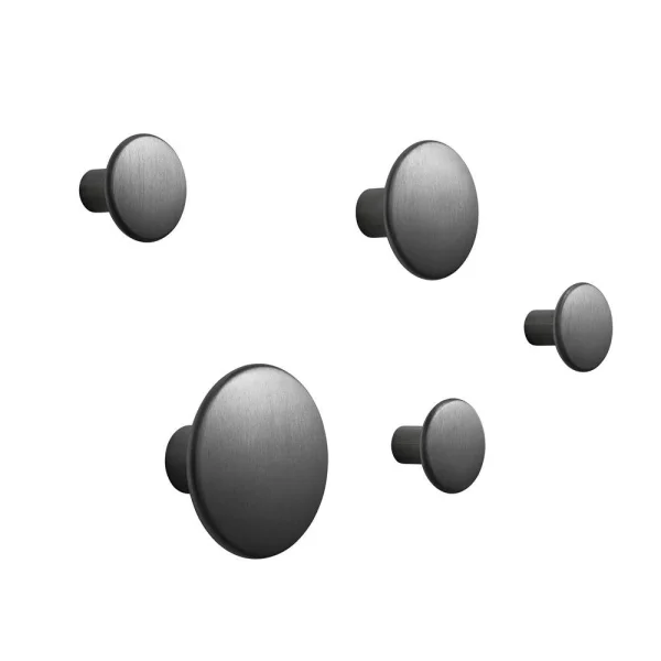 Muuto Patère The Dots métal lot de 5 noir