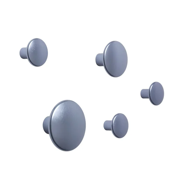 Muuto Patère The Dots métal lot de 5 Pale blue