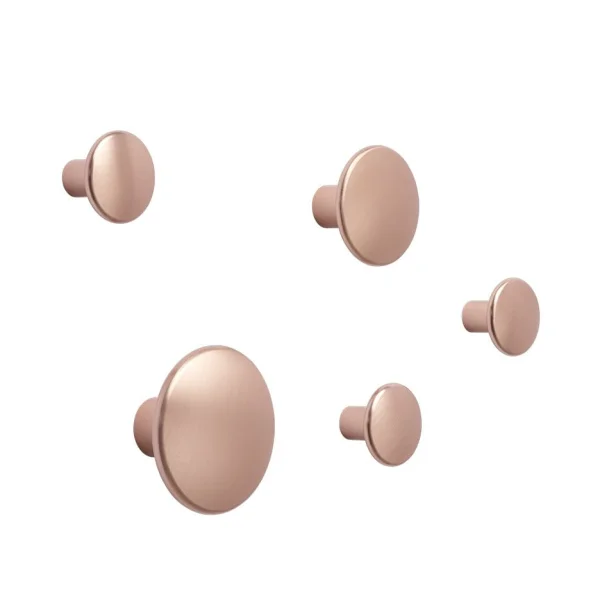 Muuto Patère The Dots métal lot de 5 Rose