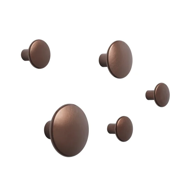 Muuto Patère The Dots métal lot de 5 Umber