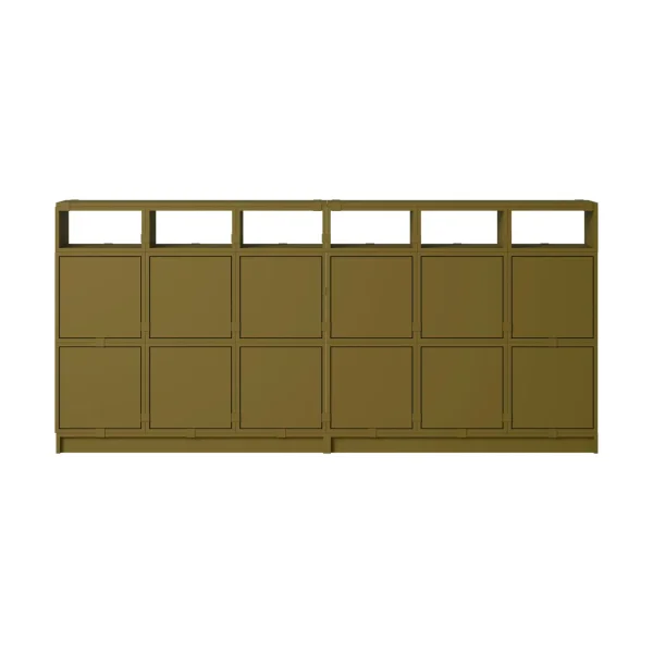 Muuto Système de rangement Stacked buffet configuration 1 Brown green