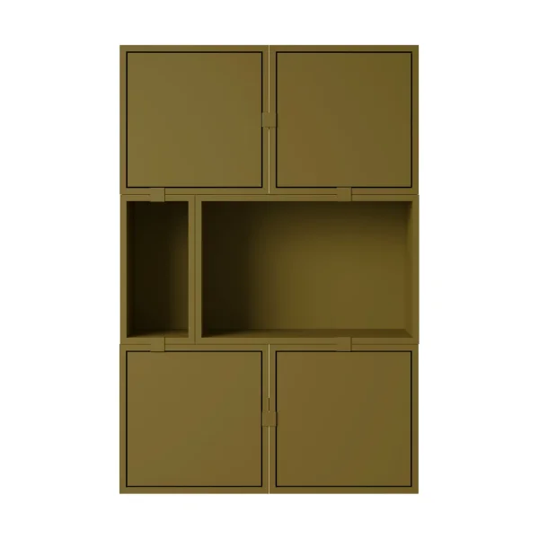 Muuto Système de rangement Stacked buffet configuration 4 Brown green