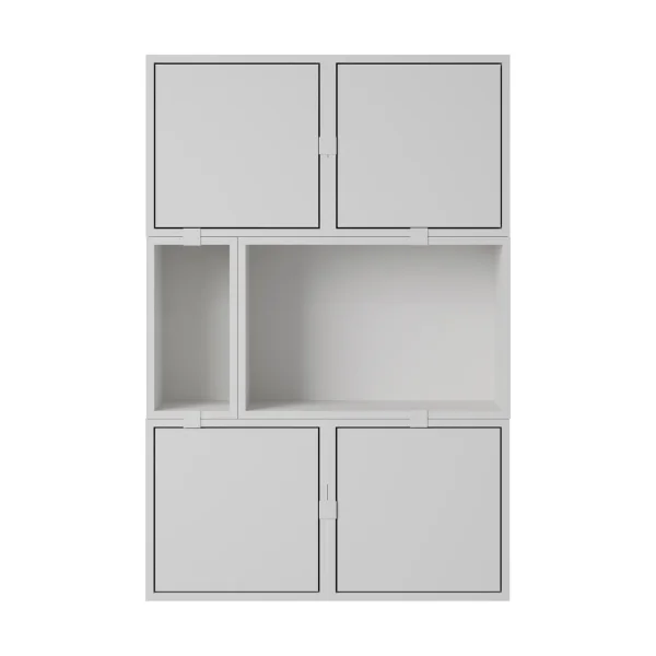 Muuto Système de rangement Stacked buffet configuration 4 Grey