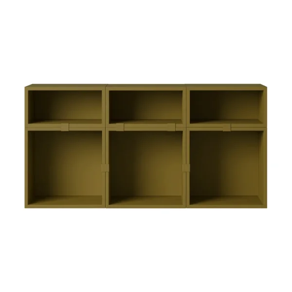 Muuto Système de rangement Stacked buffet configuration 5 Brown green